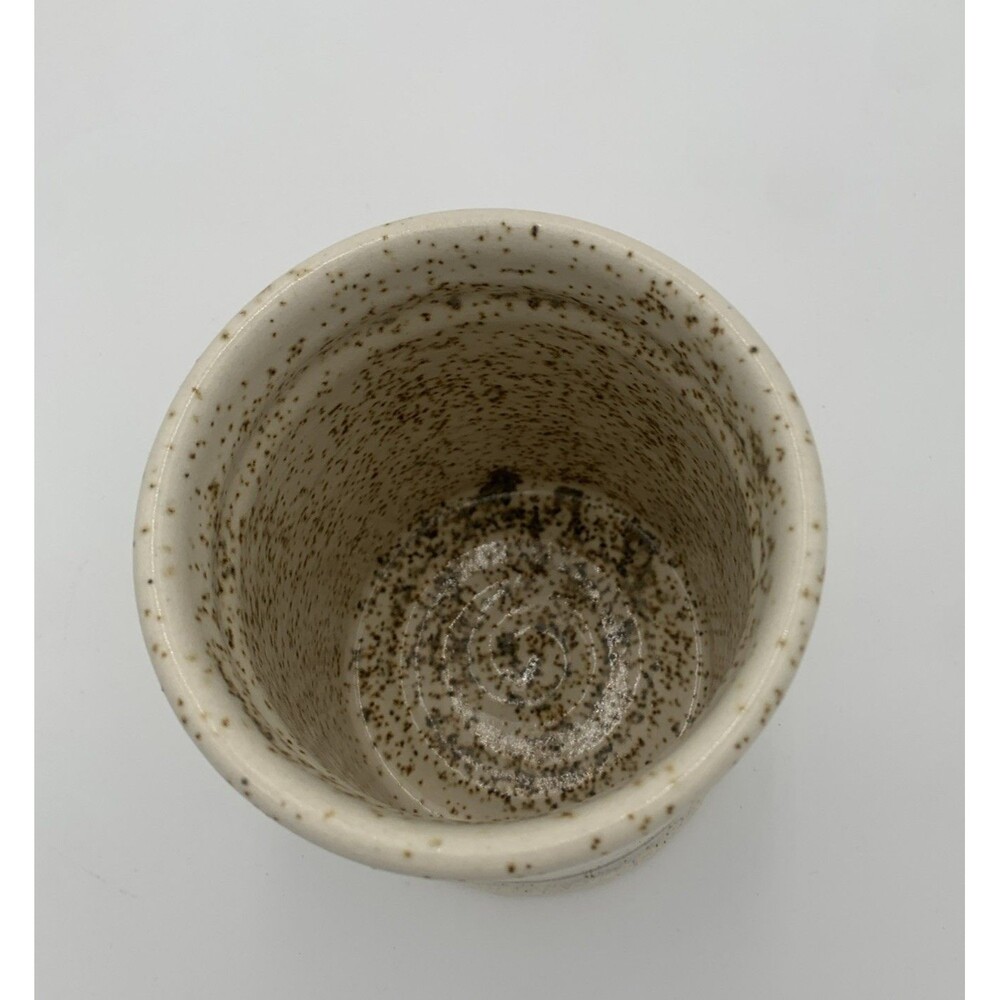 Vintage Studio Art Pottery Utensil Pot Hand Thrown Stoneware - Picture 5 of 9